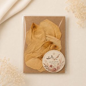 میکس گلبرگ رز خشک طبیعی - کرم وانیلی شیری بزرگ (۶ عددی – سه سایز)