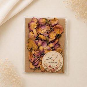 گلبرگ رز مینیاتوری خشک طبیعی – هلویی شامپاینی رز (۲ گرمی)