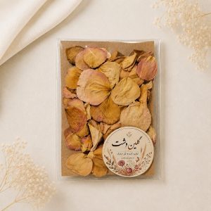 گلبرگ رز مینیاتوری خشک طبیعی - خردلی گلبهی وینتج (۲ گرمی)