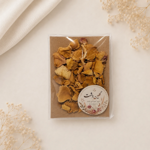 گلبرگ رز مینیاتوری خشک طبیعی – خردلی عسلی تیره (۲ گرمی)