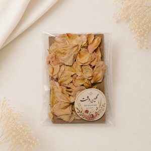 گلبرگ رز مینیاتوری خشک طبیعی – گلبهی روشن (۲ گرمی)