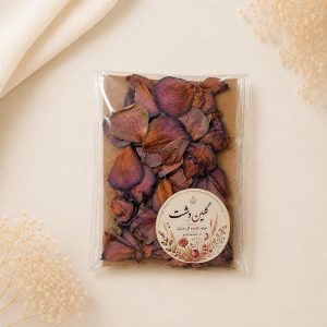 گلبرگ رز مینیاتوری خشک طبیعی – بنفش تمشکی فیروزه‌ای (۲ گرمی)