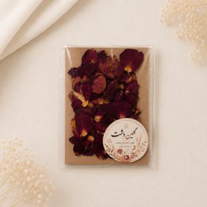 گلبرگ رز مینیاتوری خشک طبیعی – قرمز زرشکی مخملی (۲ گرمی)