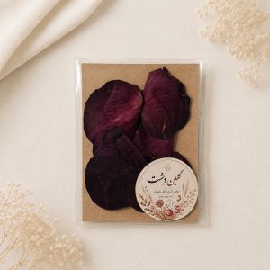 گلبرگ رز خشک طبیعی - قرمز زرشکی مخملی متوسط (۶ عددی)
