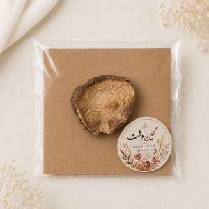 تکه چوب خشک طبیعی – بافت قهوه‌ای و کرم (۱ عدد)