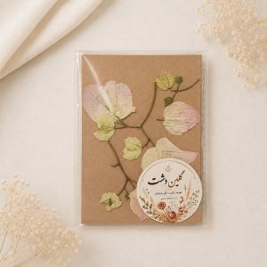 گل کاغذی (بوگنویلیا) پرسی خشک طبیعی – سفید‌صورتی مرواریدی (۳ شاخه)