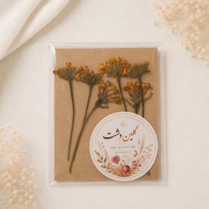 غنچه شاه‌پسند پرسی خشک طبیعی - طیف نارنجی (۶ شاخه)