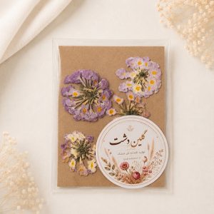 سرگل شاه‌پسند پرسی خشک طبیعی - طیف بنفش و یاسی (۵ عددی)